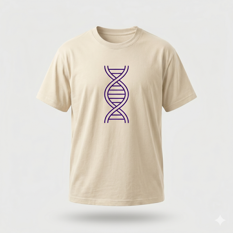 QB DNA Helix Tee — cream